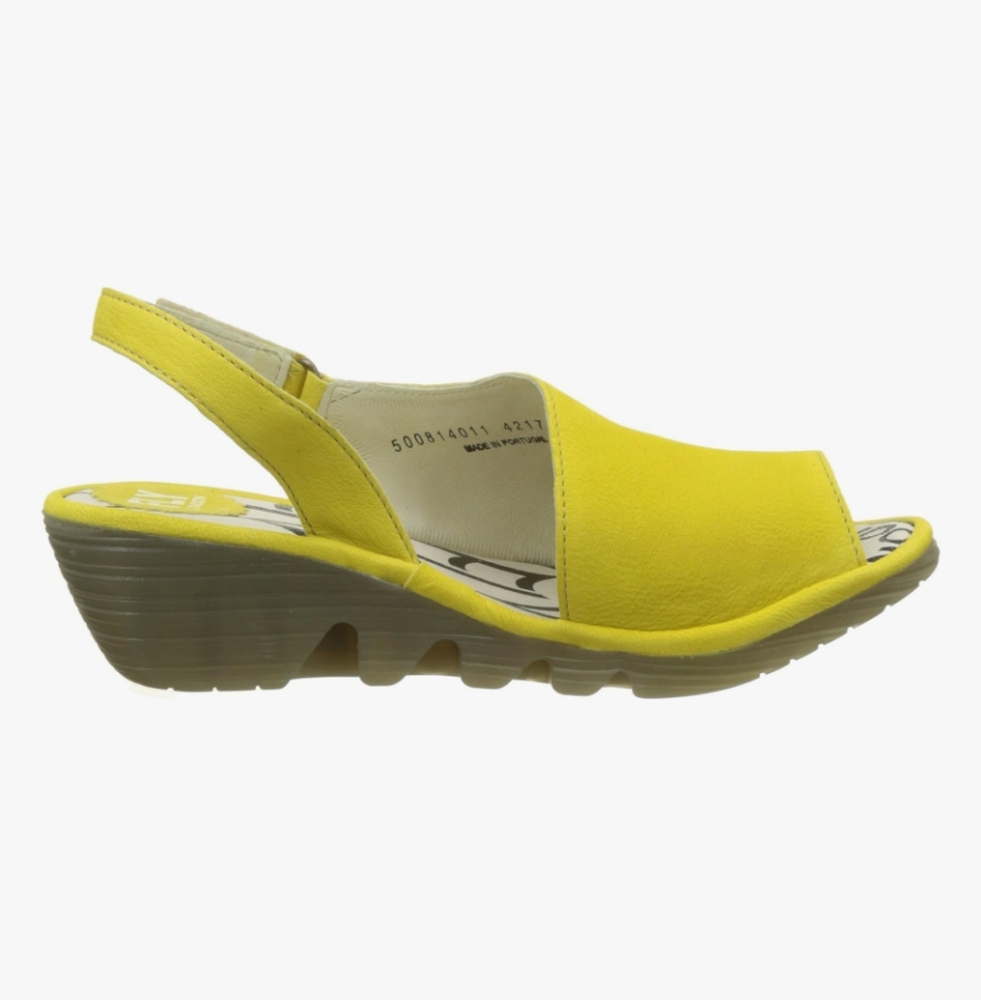 New Fly London Women's Yellow Lemon Wedge Sandals 39 - Picture 11 of 13